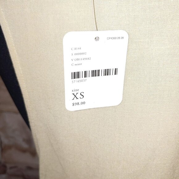 Free People Tank Top Sz XS Viscose Cotton Linen Blend Neutral NWT - Picture 8 of 9